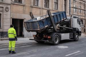 transporte de contenedor para escombros