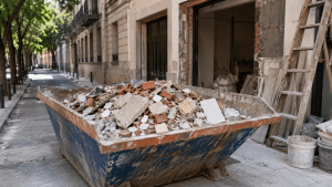 Dónde colocar el contenedor de obra