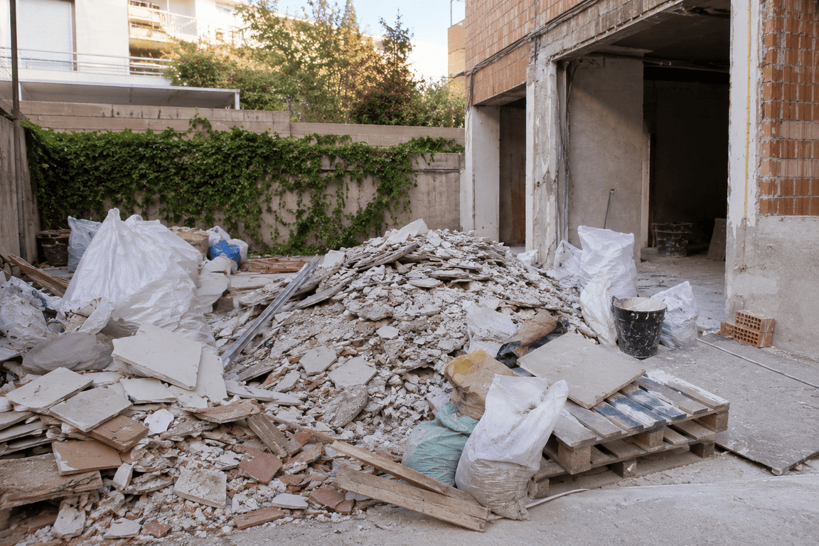mala gestión de residuos de obra Madrid