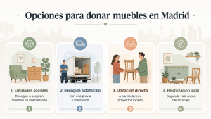 Opciones para donar muebles 