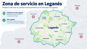 Zona de servicio contenedores Leganés