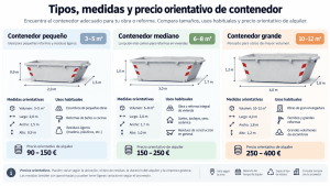 medidas y tipos de contenedores Rivas-Vaciamadrid